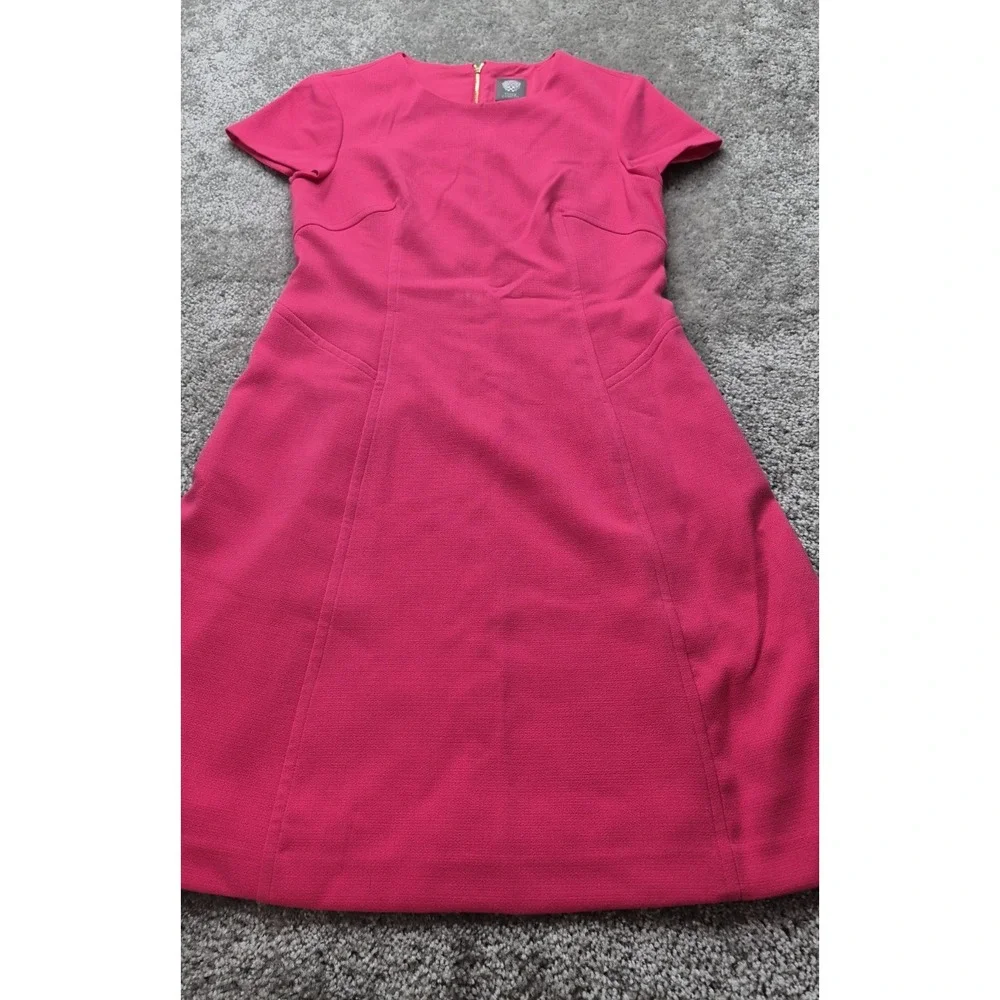 Vince Camuto Dress Women's 10 Pink‎ Sleeveless Back Zipper Accent Sheath